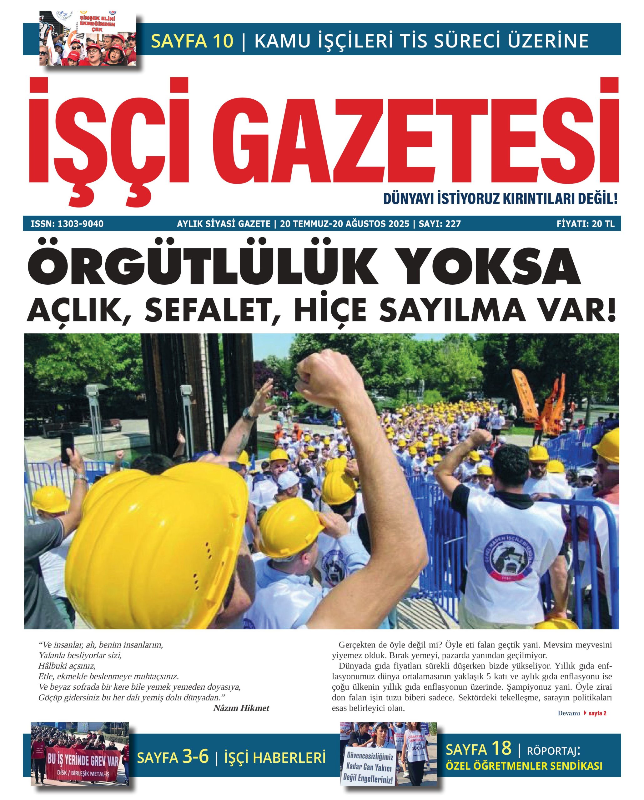 İşçi Gazetesi 227. Sayı